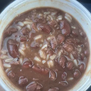 Red beans and rice as a side dish... perfect portion size, flavorful, not spicy. Would order again.