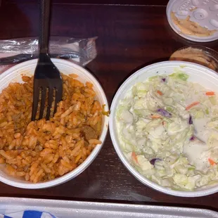 Jambalaya Rice &amp; Cole Slaw