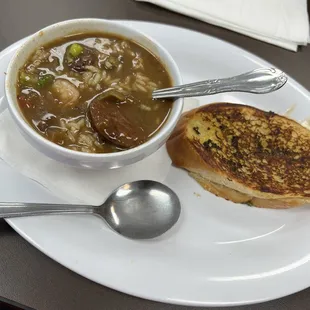 Cup of shrimp &amp; sausage gumbo