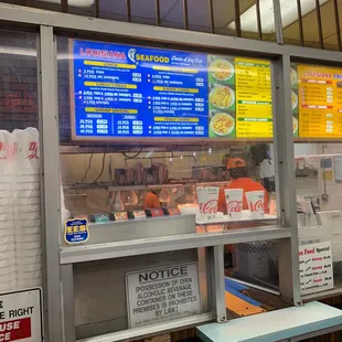 Order window for take out. No dine option