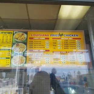 Chicken menu