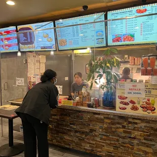 Ordering counter. They work hard but there will be a wait.