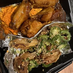 Honey hot &amp; jalapeño salt wings