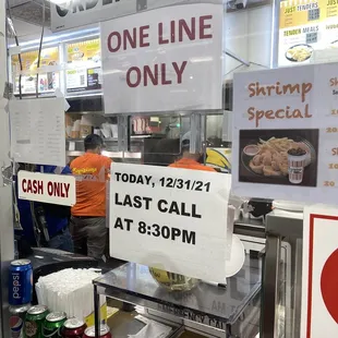 one line only sign
