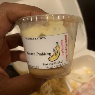 Expired banana pudding! Disgusting