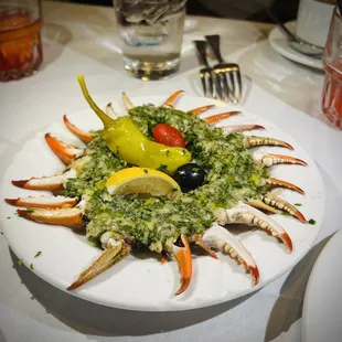 Crab claw appetizer