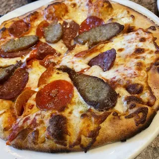 Three Meat Pizza
