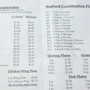 the prices of the restaurant