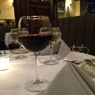 Exquisite house wine blend. Crab Bisque, shrimp and grits and duck confit! Come and be dazzled