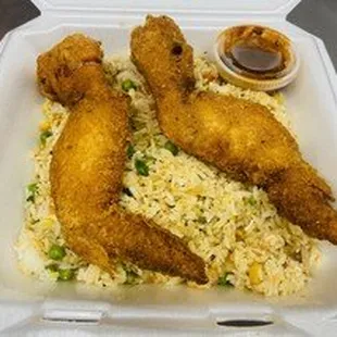 Chicken Wings &amp; Fried Rice