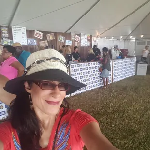 VIP TENT... air conditioned and so worth it. It feels like 110 out there!