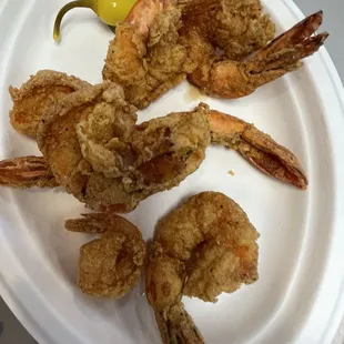 Fried shrimp.