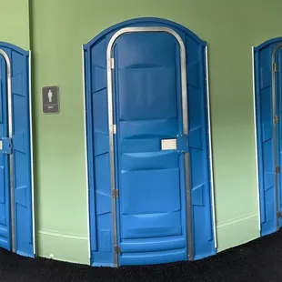 Interesting restroom doors
