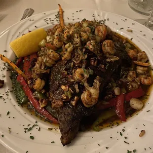 Pecan Catfish with bbq crawfish