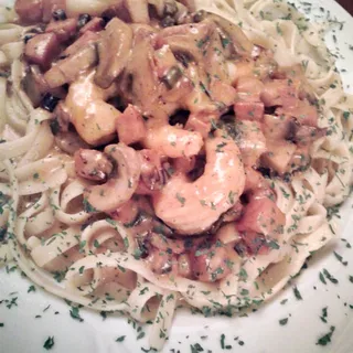 Tasso And Shrimp Fettuccine
