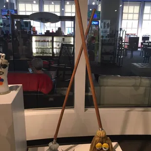 Glass mop and broom