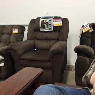 Rows of recliners.