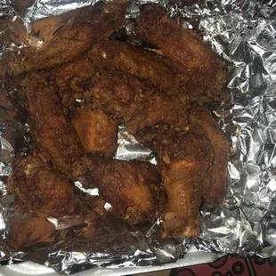 Chicken wings they were fried to hard almost to hard to eat.