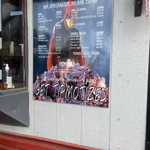 Menu but prices have changed