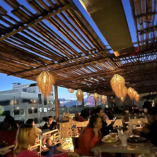 outside, sushi and sashimi