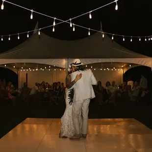 Bride and groom first dance at Loulu Palm