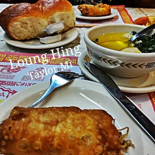 a plate of food on a table