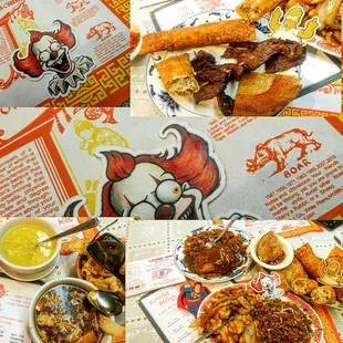 a variety of food items