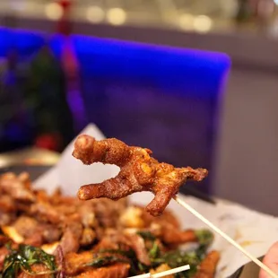 Fried chicken feet