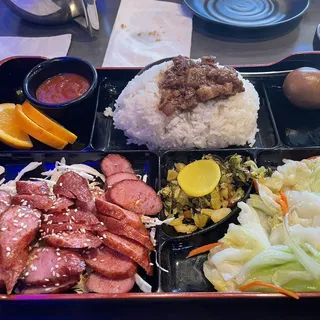 A6. Taiwanese Sausage Bento