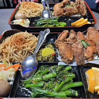 B2. Fried Chicken Garlic Noodle Bento