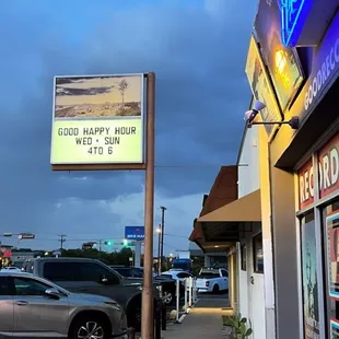 a view of the outside of a restaurant