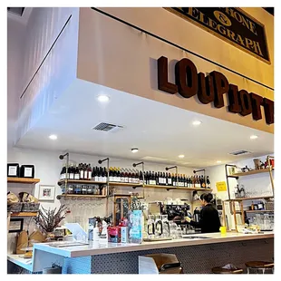 the counter and bar