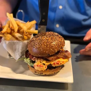 Big Bacon Burger + Pimiento Cheese  9/10 would recommend!