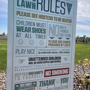 Lawn rules