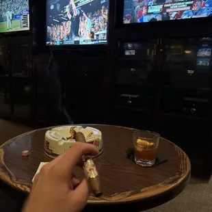 Upstairs at cigar bar!!