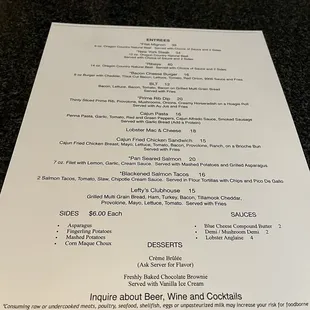 Menu January 2023
