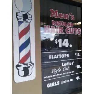 Lou's Barbershop and Hairstyling salon.