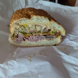 RB mushroom sandwich, half