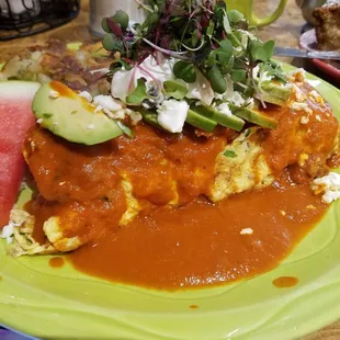 Chile Colorado omelette