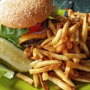 Classic Burger and Fries