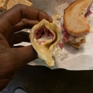 Should be a corned beef egg roll but they forgot the corned beef