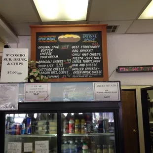Their potato menu.  Lot&apos;s of choices.