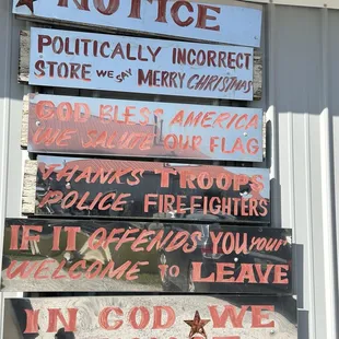 Sign they have outside.