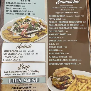 Menu Lunch and Dinner