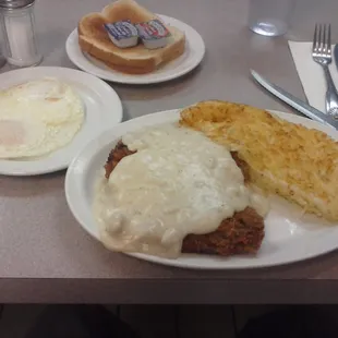 Chicken Fried Steak &amp; Eggs!
