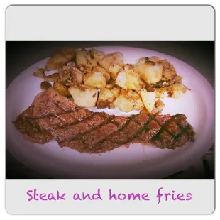 Steak with home fries