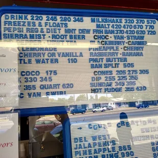 Menu quite extensive