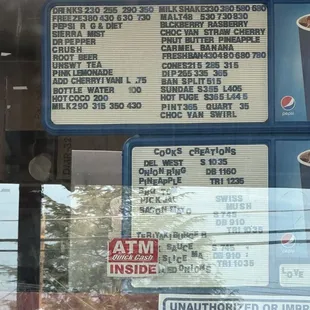 Menu pt 2 as of June 2023