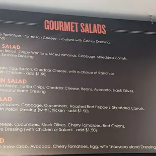 salad menu
