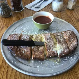 a plate of french toast on a table